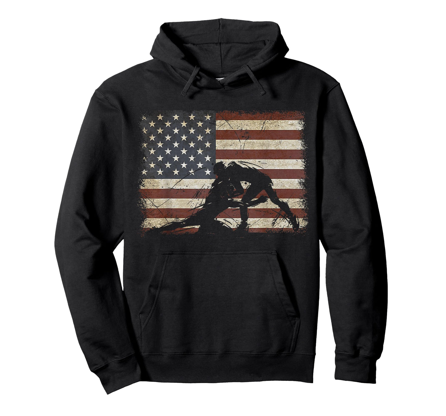 Retro American Wrestling US Flag Wrestling Wrestler Boy Mens T-Shirt