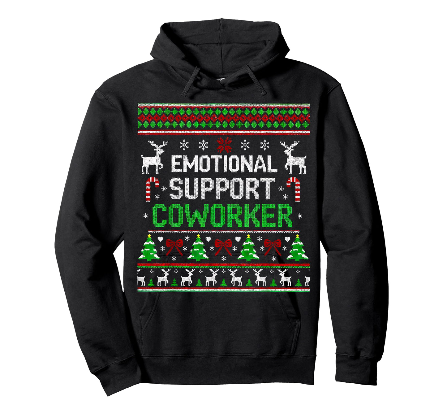 Retro Support Coworker Ugly Christmas Saying Quote T-Shirt
