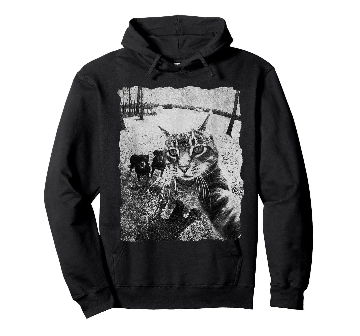 Funny Cat Selfie with Rottweiler, Funny Dog and cat Gangster T-Shirt