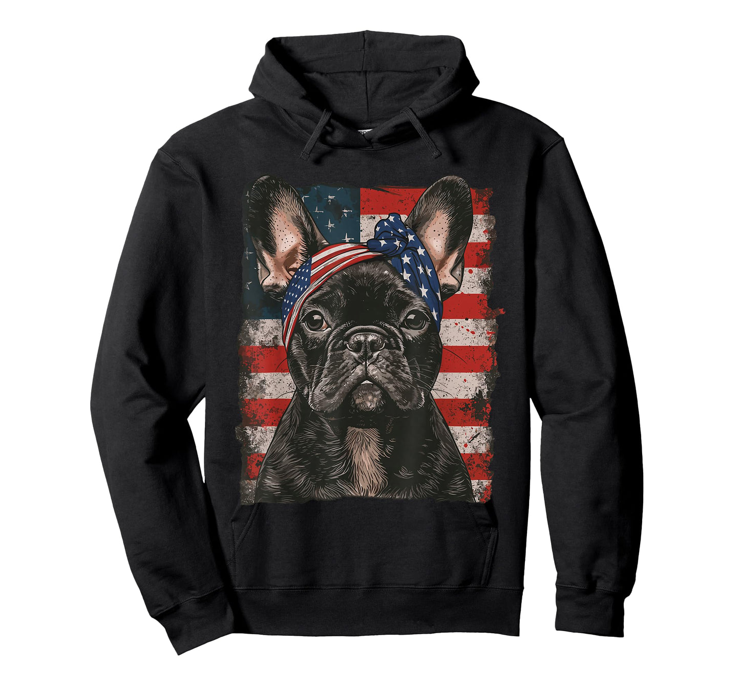 French Bulldog Patriotic 4th Of July USA American Flag T-Shirt