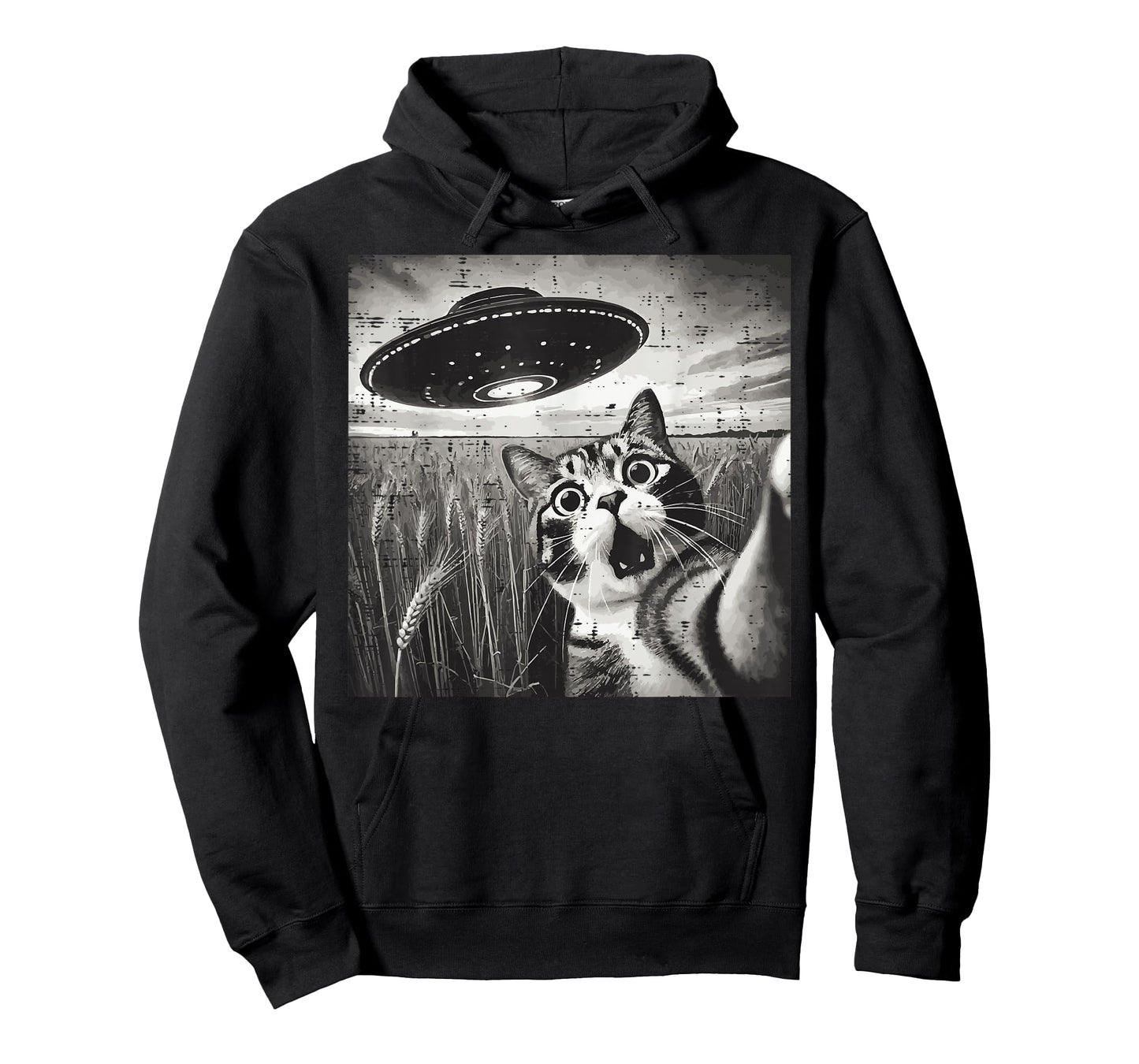 Cat UFO Alien Selfie Funny Saying Meme Women Girls Kids Men T-Shirt