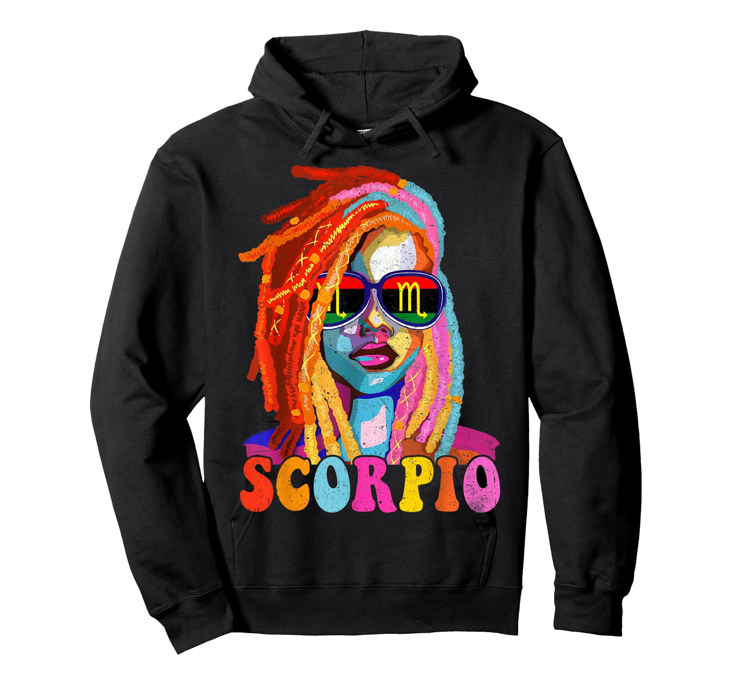 Scorpio Queen African American Loc'd Women Zodiac Sign T-Shirt