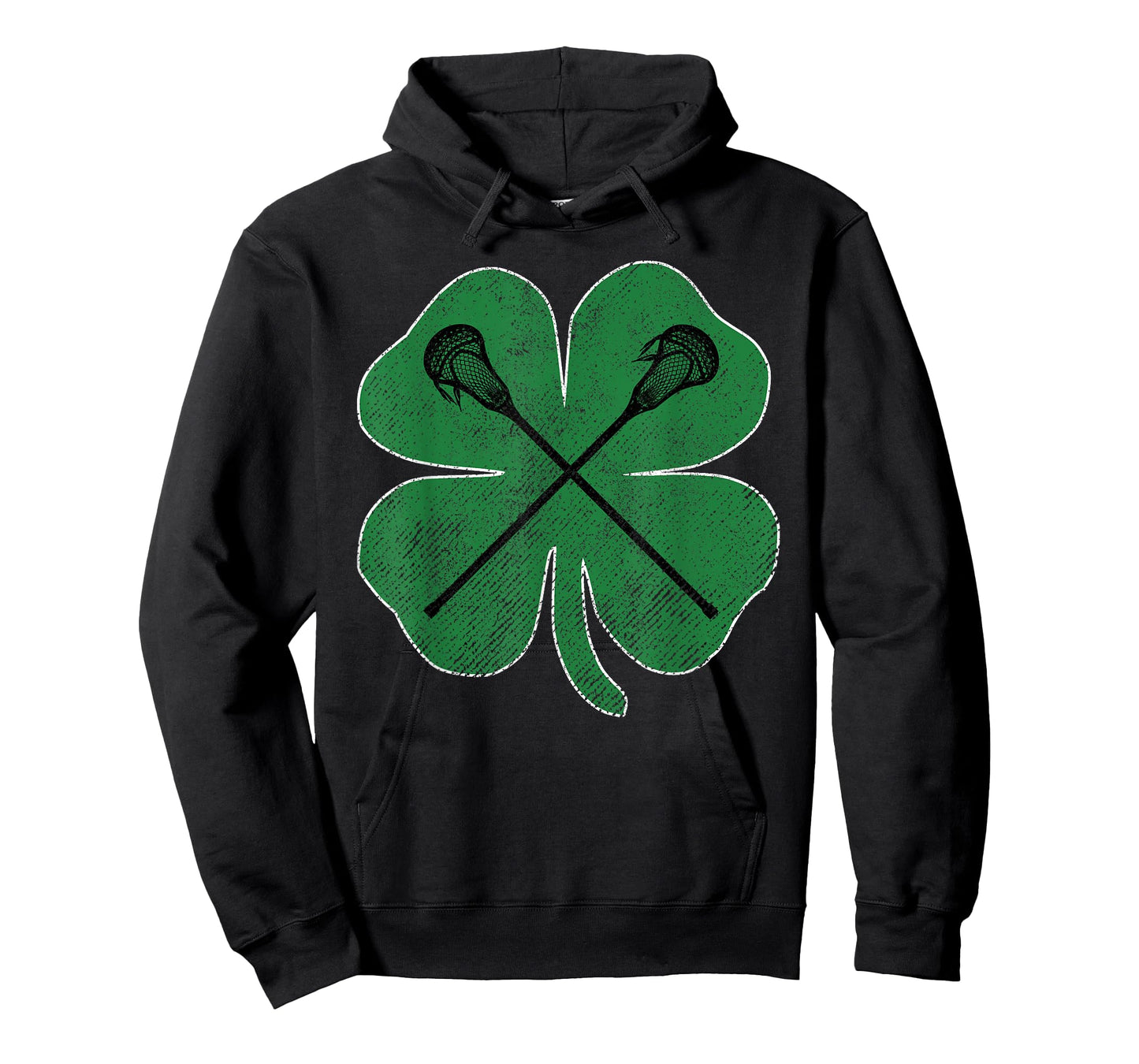 St Patrick's Day Green Shamrock Lacrosse Irish Men Boys T-Shirt