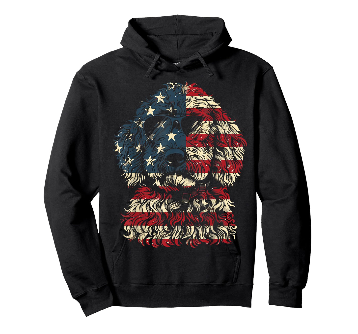 Goldendoodle Doodle Dad American Flag Patriotic Dog Lover T-Shirt