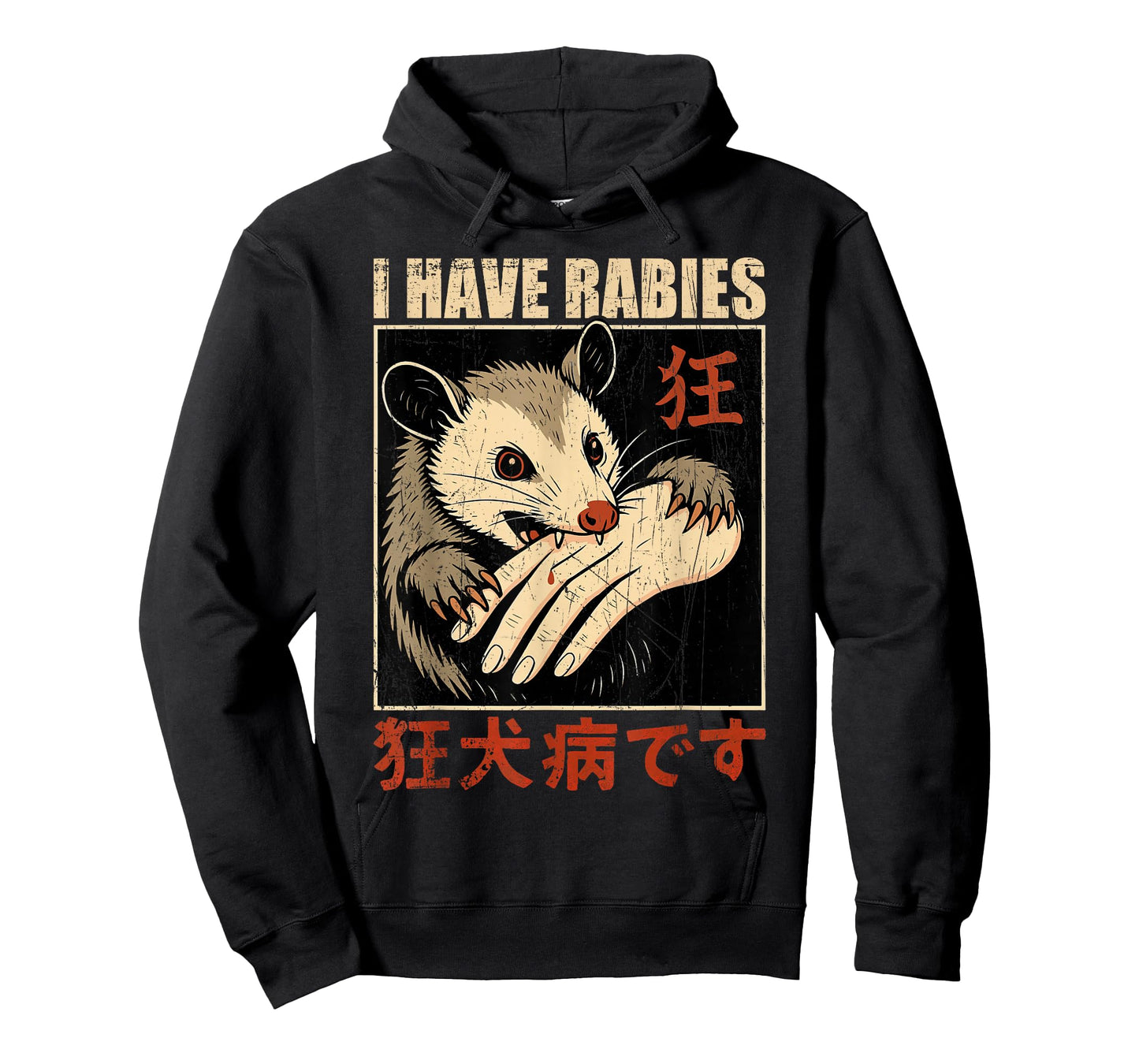I Have Rabies Opossum Biting Hand T-Shirt