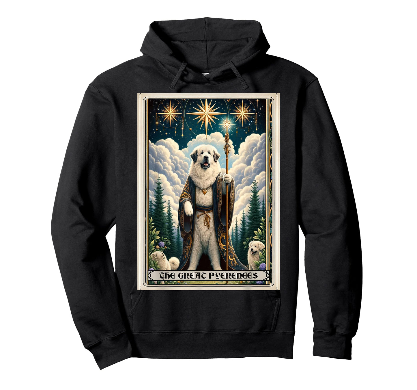 A Great Pyrenees Tarot Card Dog T-Shirt