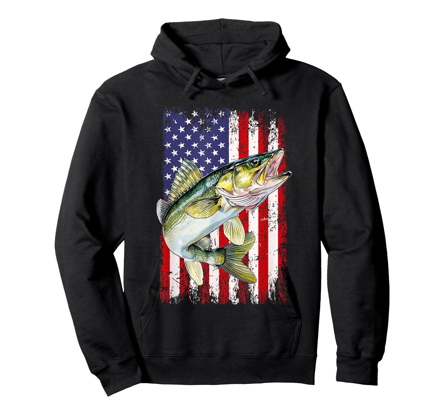 Walleye American flag T-Shirt