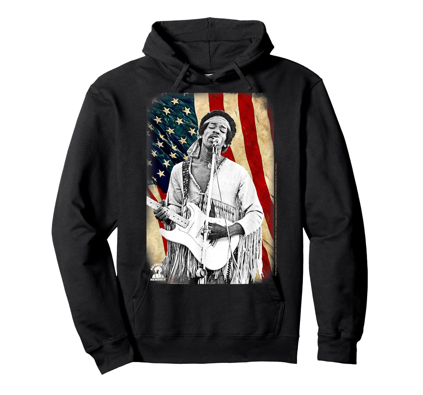 Jimi Hendrix Star Spangled Banner American Flag Vintage Band T-Shirt
