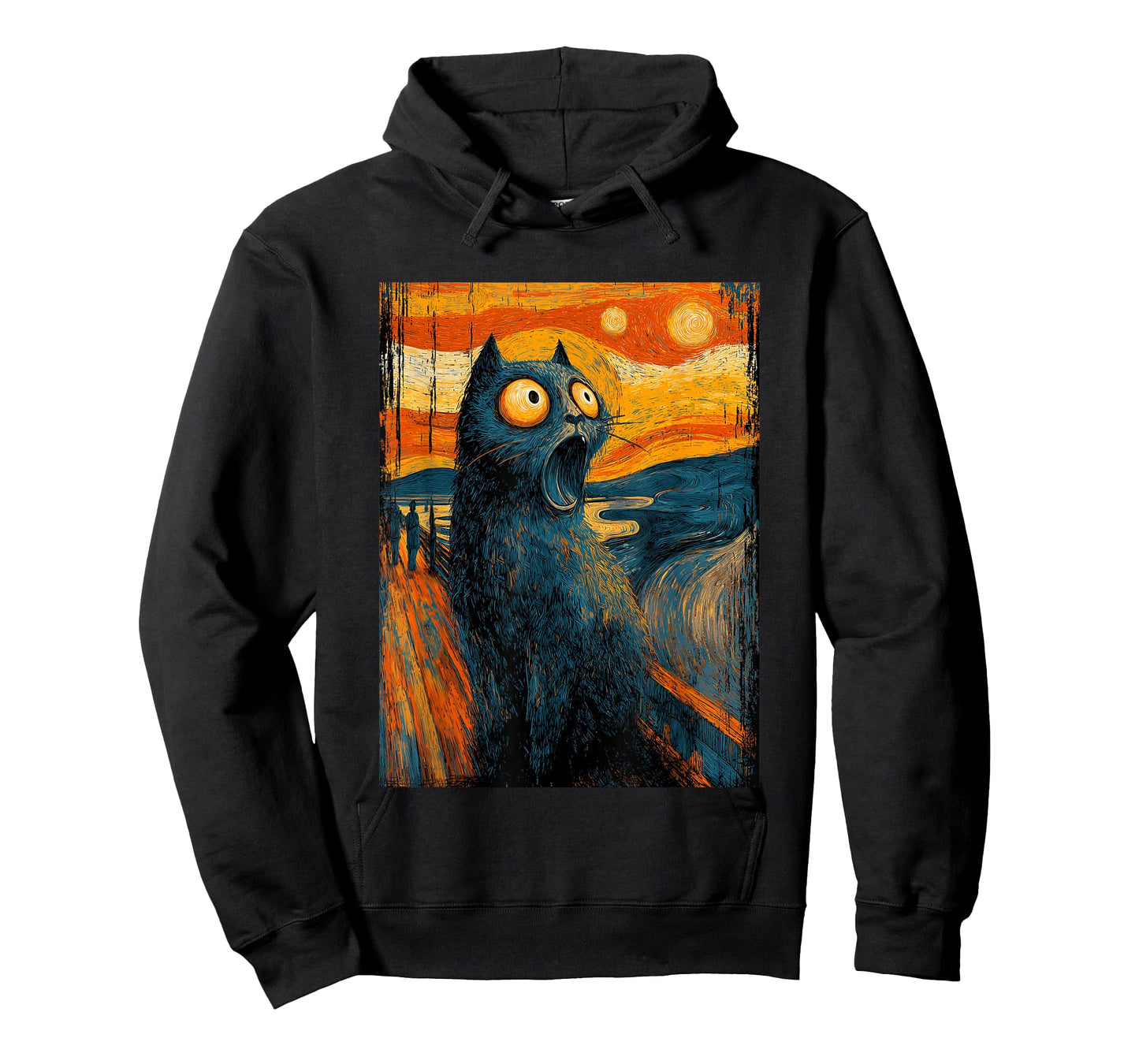 The Scream Cat – Funny Van Gogh Art Style Design T-Shirt