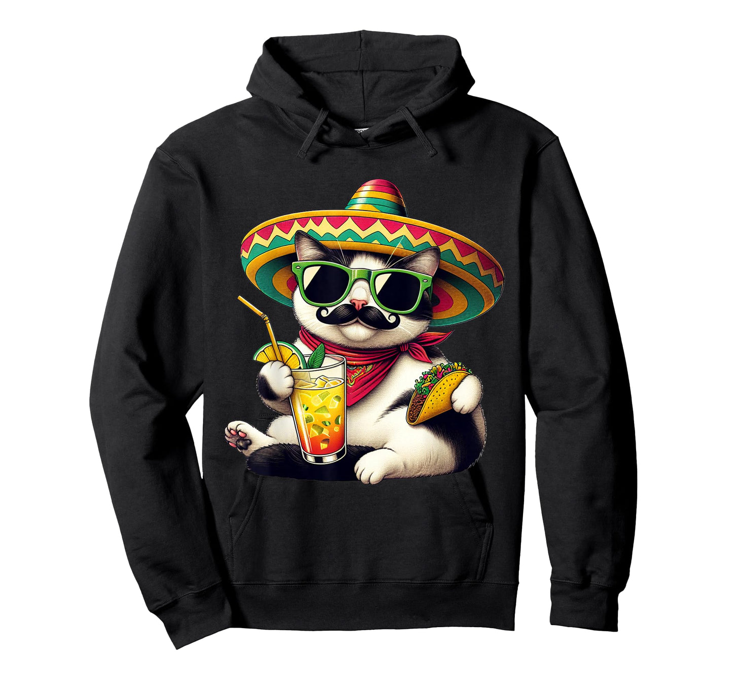 Funny Cinco De Mayo Cat Lovers Tacos Fiesta Humor Funny Meow T-Shirt