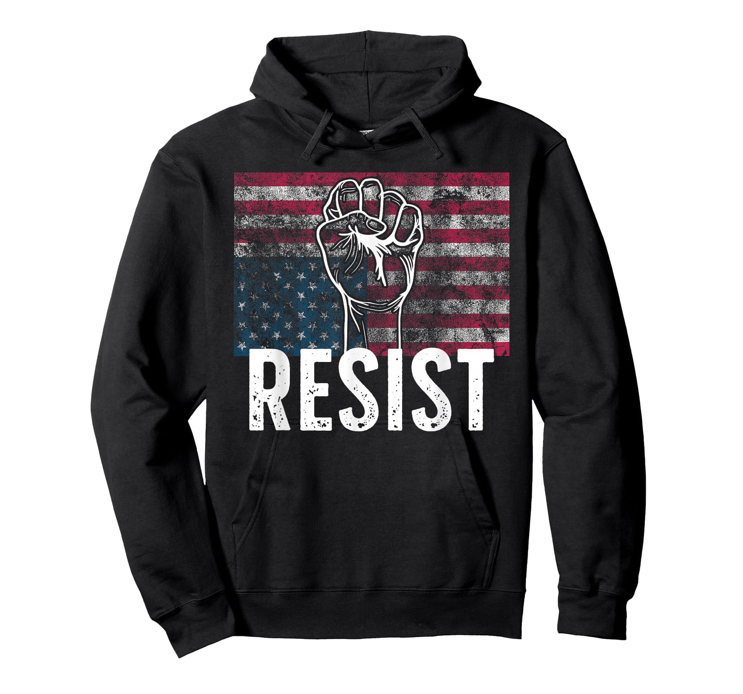 Resist Distressed Upside Down American Flag USA T-Shirt T-Shirt