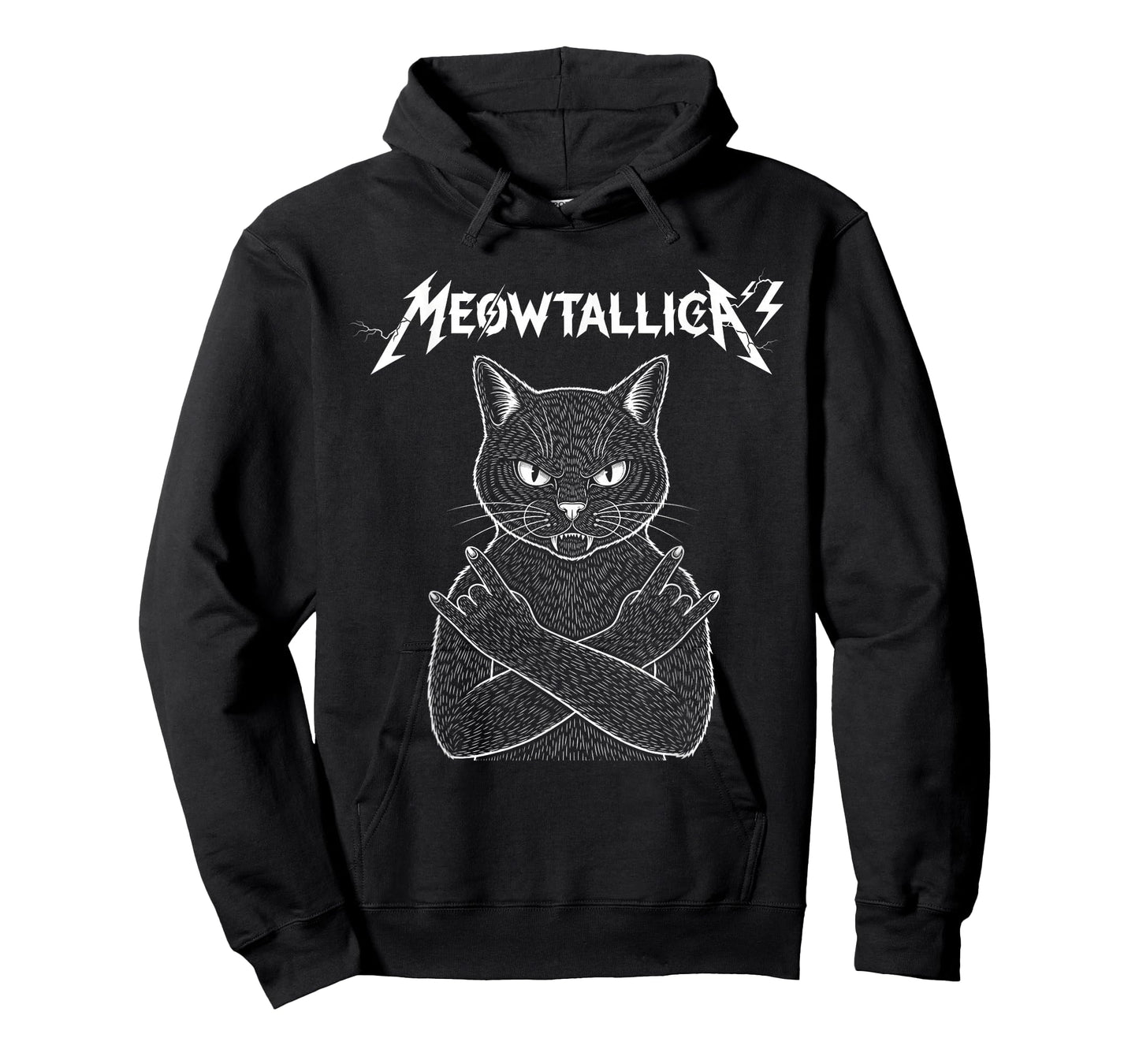 Meowtallica Cat Kitten Kitty Lover Thanksgiving Christmas T-Shirt