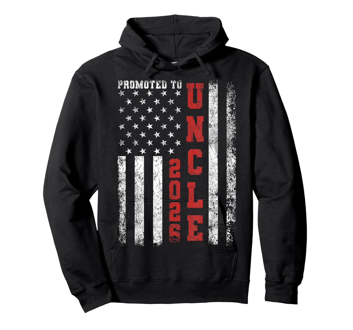 Promoted to Uncle 2026 American Flag T-Shirt
