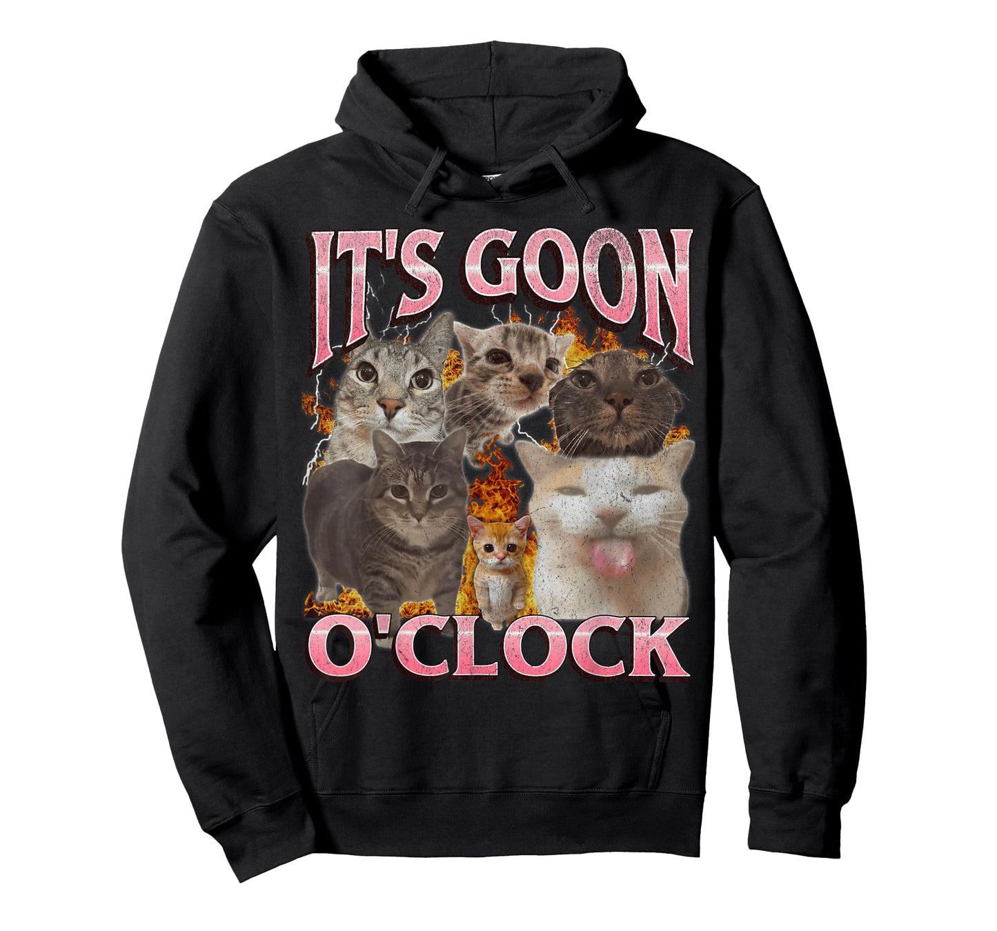 Gooning O'clock Funny Cat Meme Bootleg Graphic T-Shirt