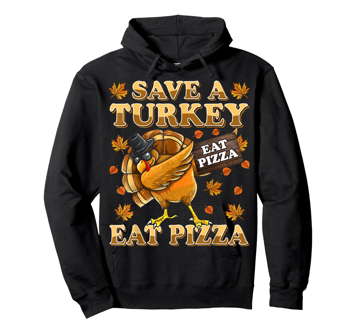 Save A Turkey Eat Pizza Shirt Thanksgiving Kids Adult Vegan T-Shirt