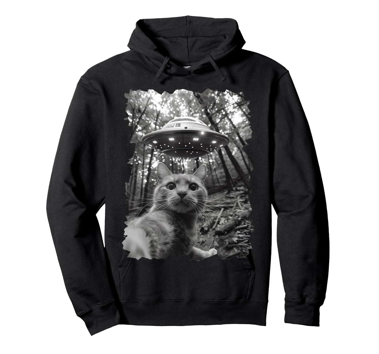 Funny Cat UFO, Funny Alien Cat Selfie UFO for Cats Lovers T-Shirt
