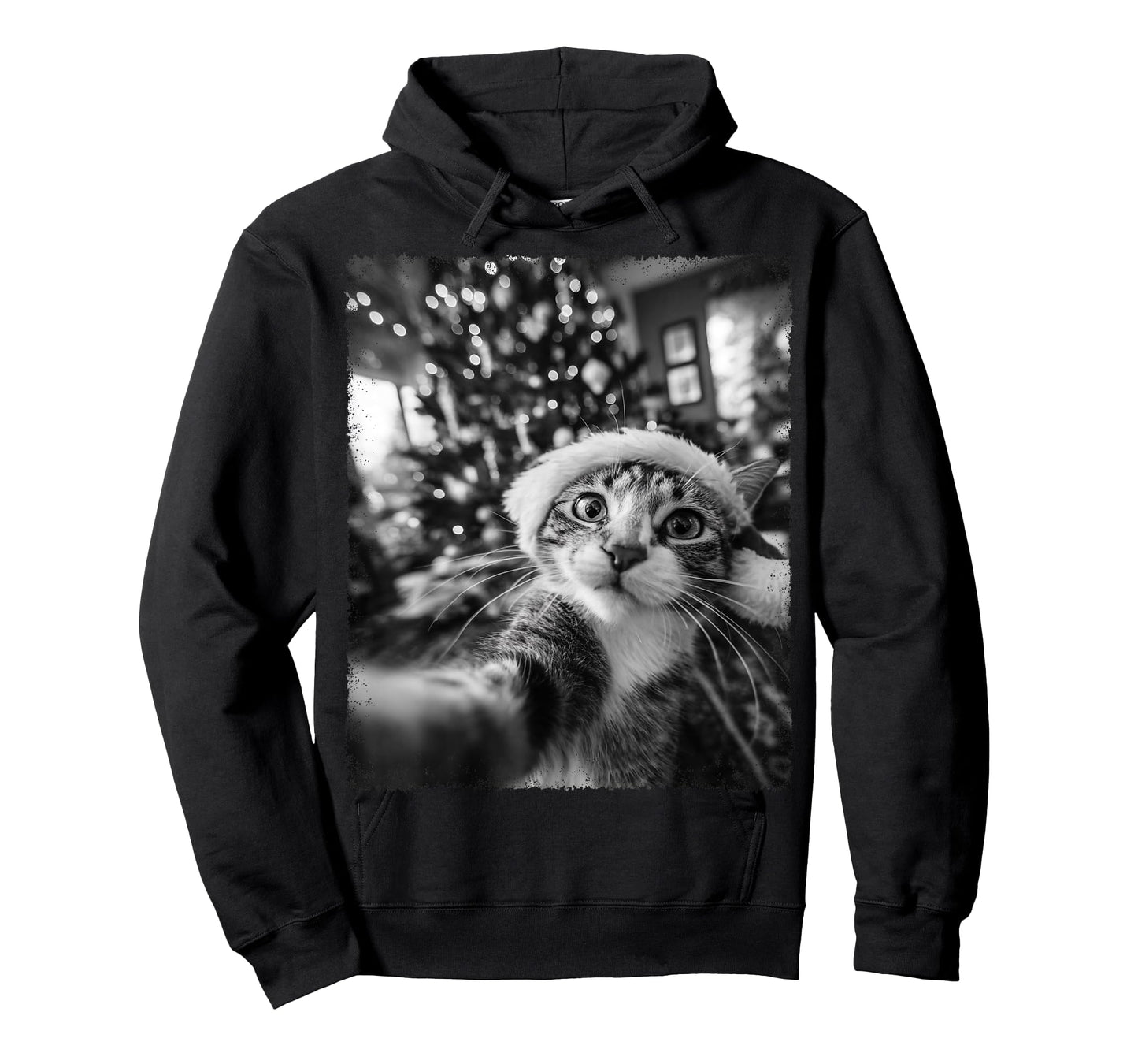 Funny Selfie Christmas Cat Tree T-Shirt