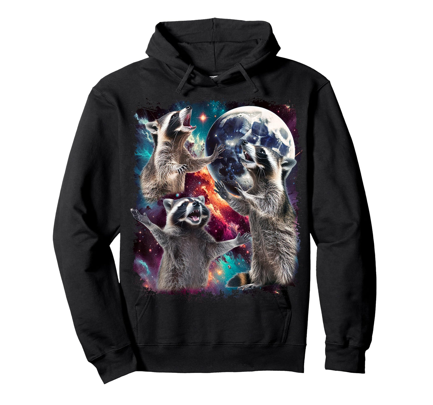 Three Racoon Moon | 3 Racoon Moon Funny Cursed Meme T-Shirt