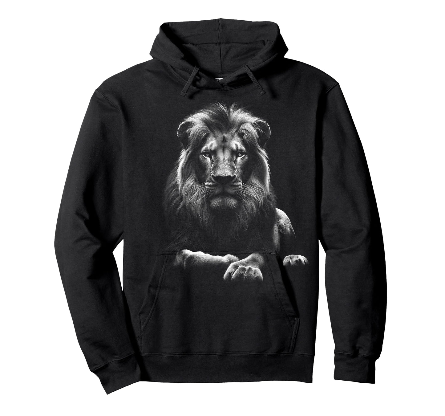 Realistic Lion in Lying Pose in Drawing Style T-Shirt