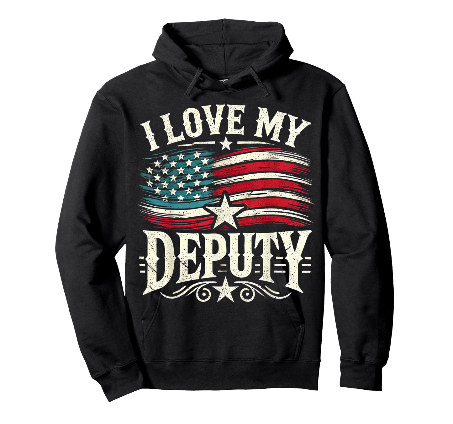 I Love My Deputy. Wife Deputy Sheriff Design. Patriotic USA. T-Shirt