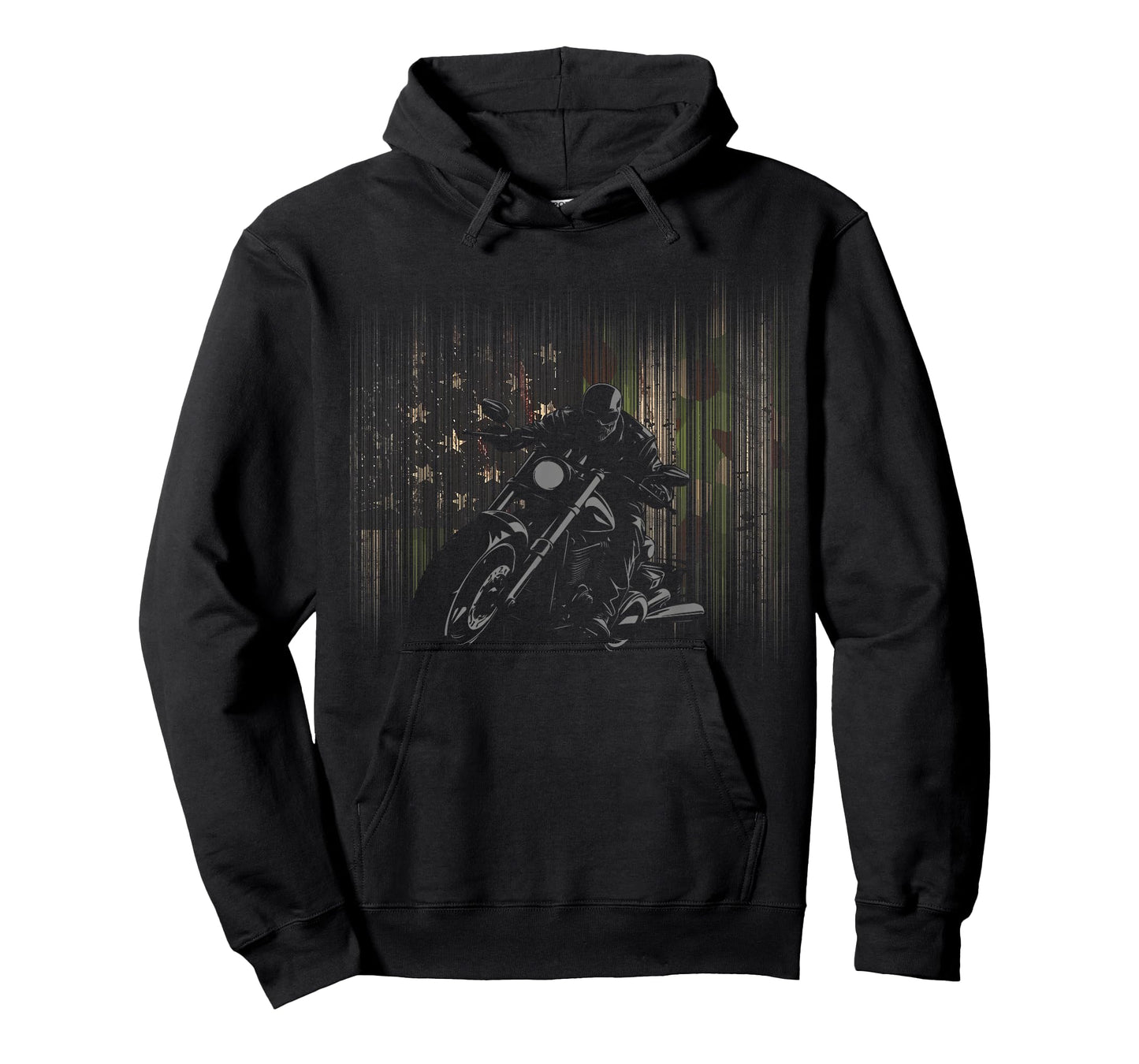 American Flag Camouflage Motorcycle T-Shirt