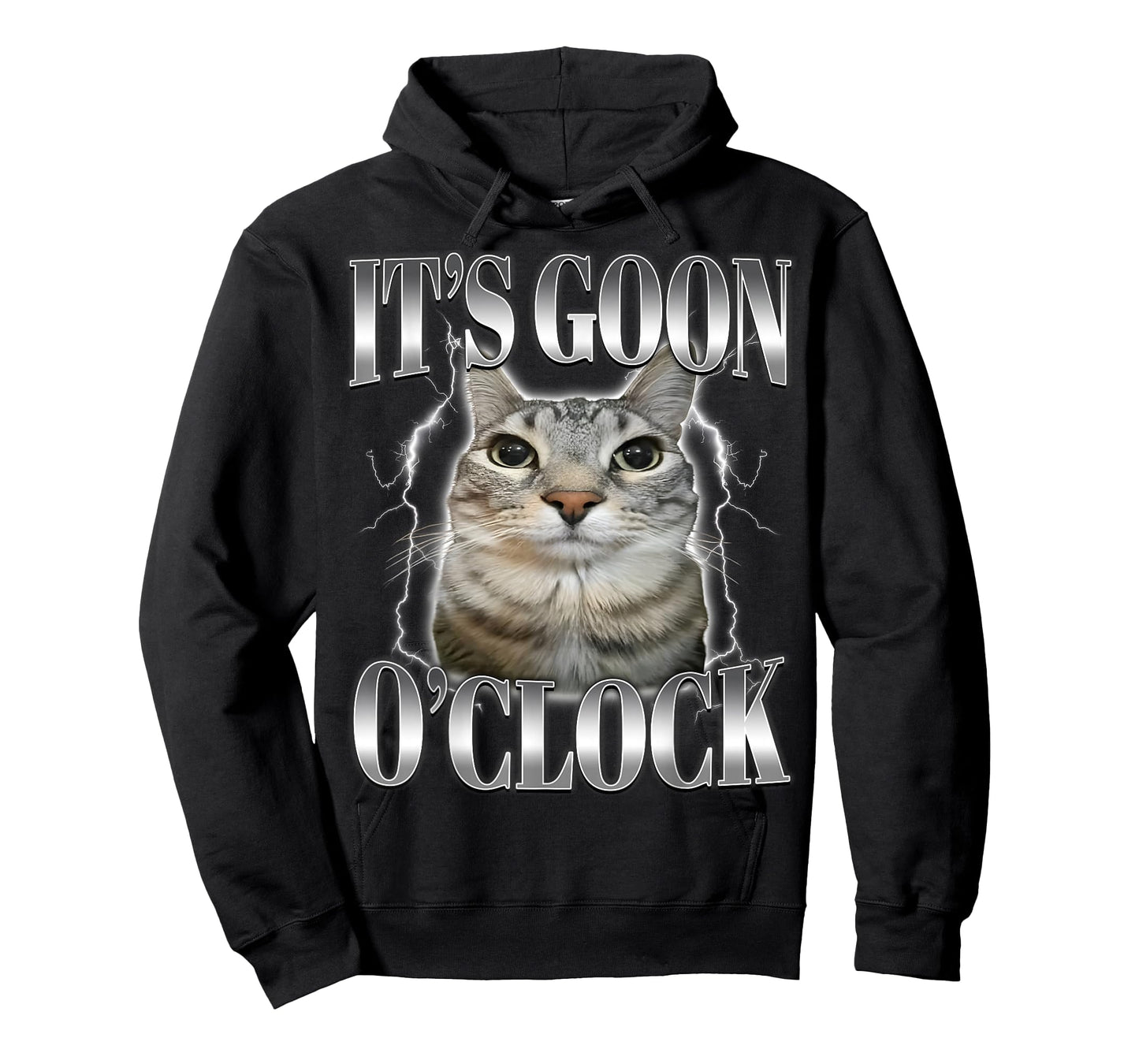 It's Goon O'clock Funny Silly Staring Cat Gen-Z Meme Humor T-Shirt