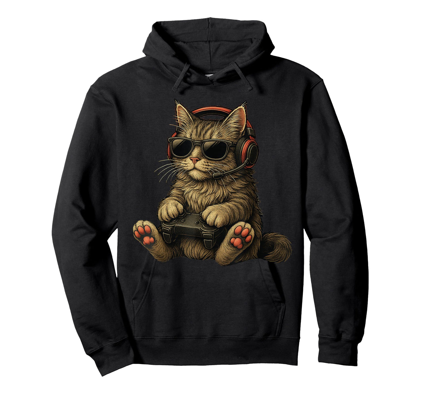Kitten Cat Playing Video Games Vintage Funny Cat Gaming T-Shirt