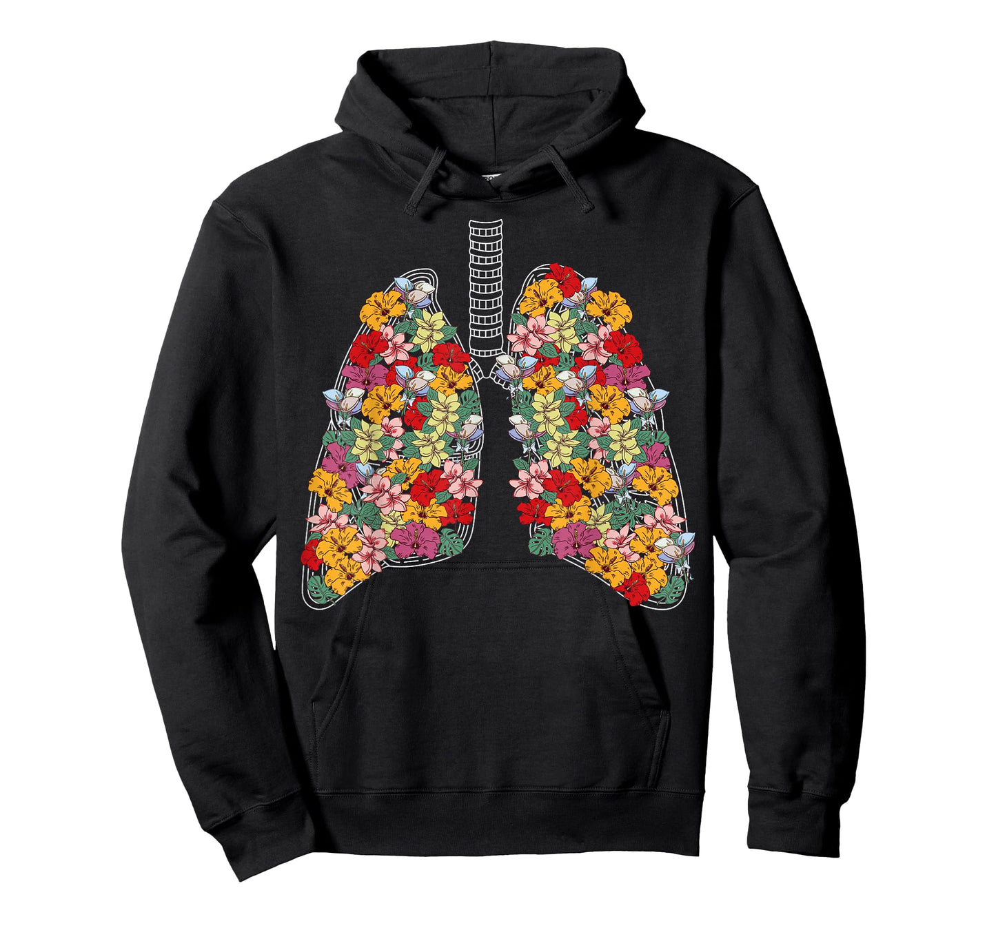 Anatomical Lungs Flowers Medical Science Anatomy Themed T-Shirt