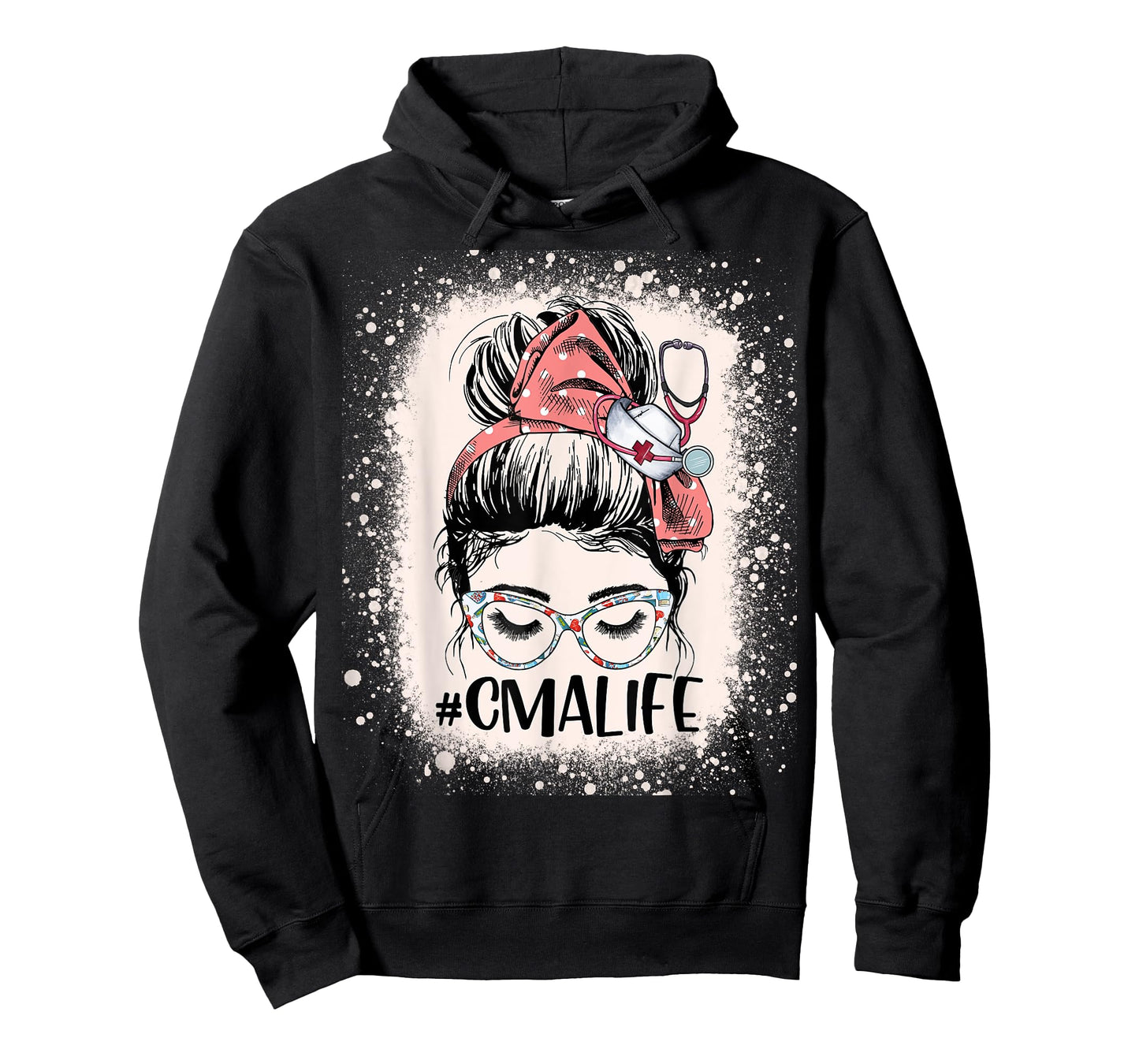 Certified Medical Assistant Messy Bun CMA Life Funny Nurse T-Shirt