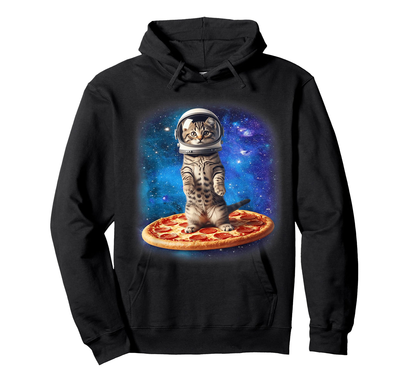 Astronaut Cat With Pizza Space Kitten Funny Cat Meme Pet T-Shirt
