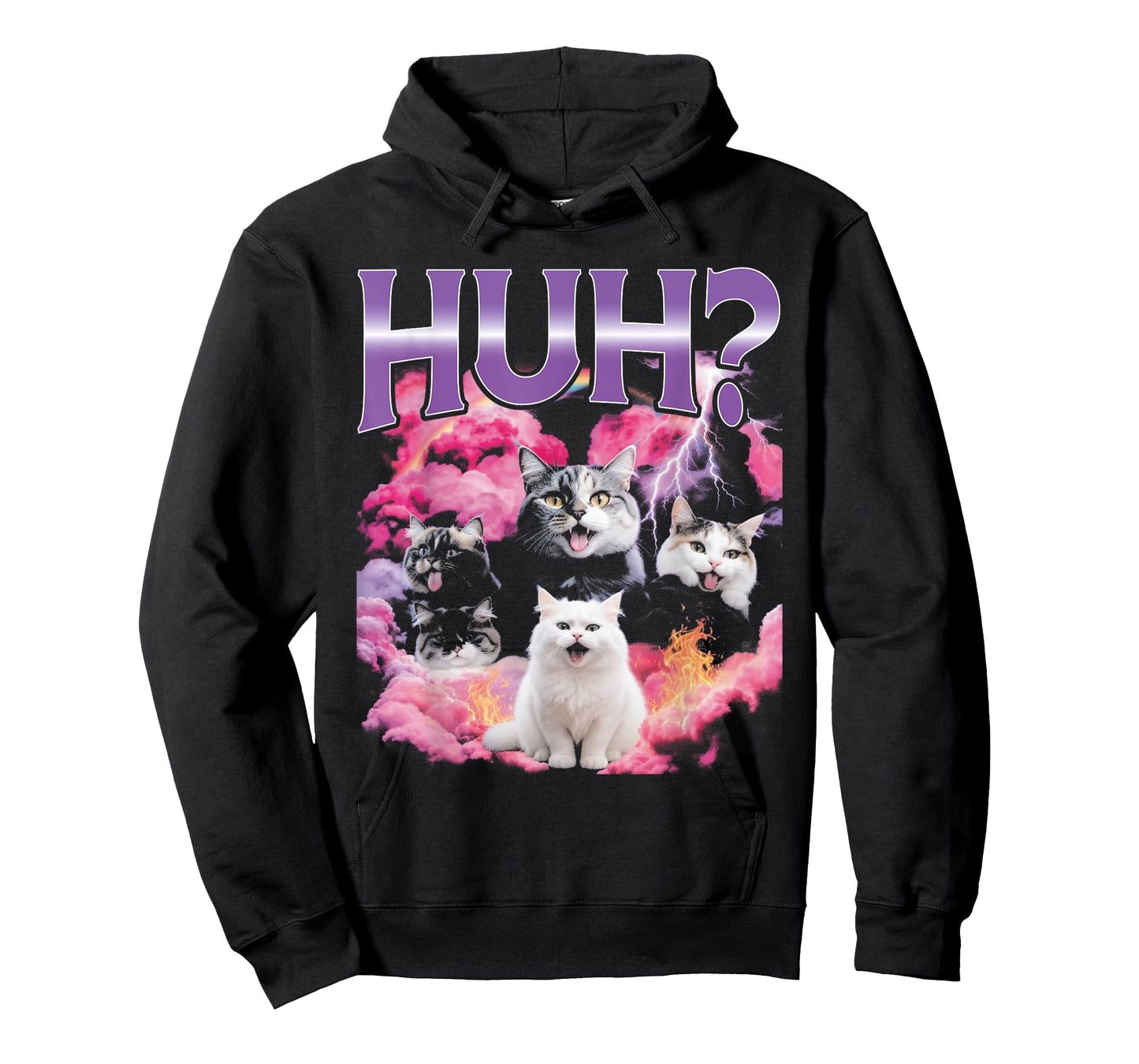 Huh Funny Bootleg Cat Gen Z Meme T-Shirt