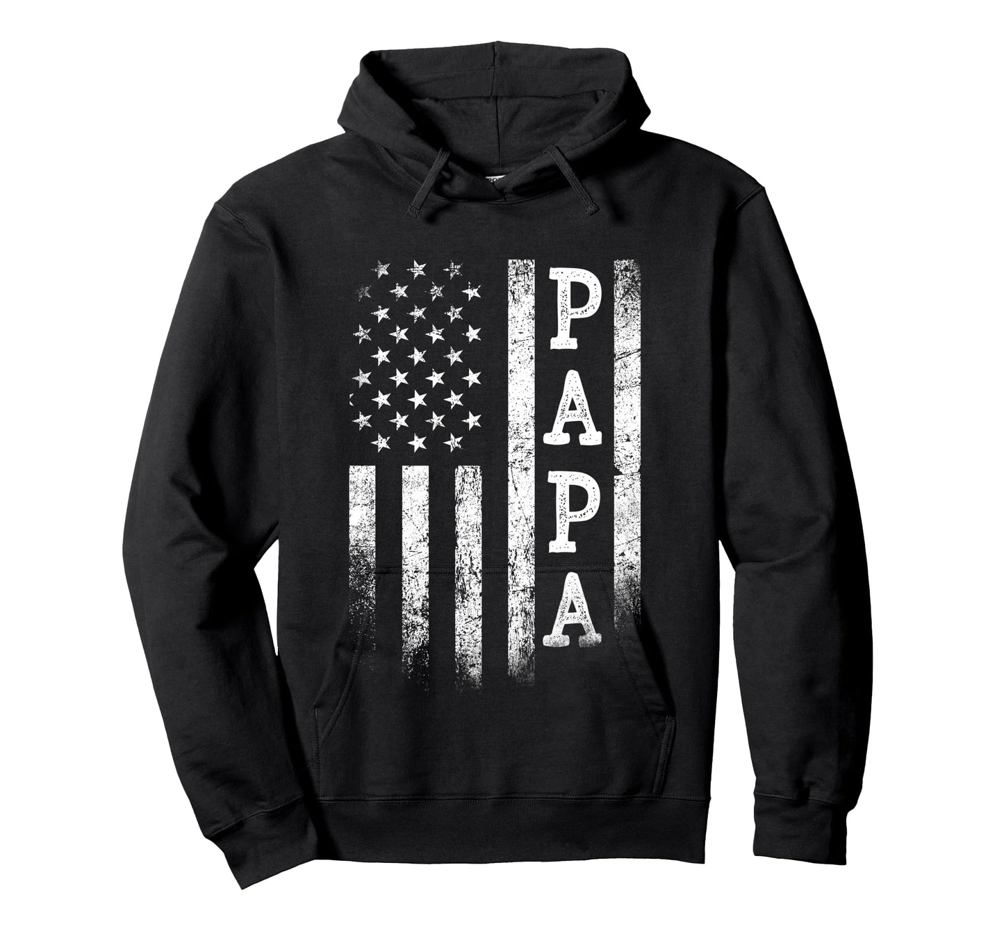 Papa American Flag Papa Gifts Patriotic Father's Day Long Sleeve T-Shirt