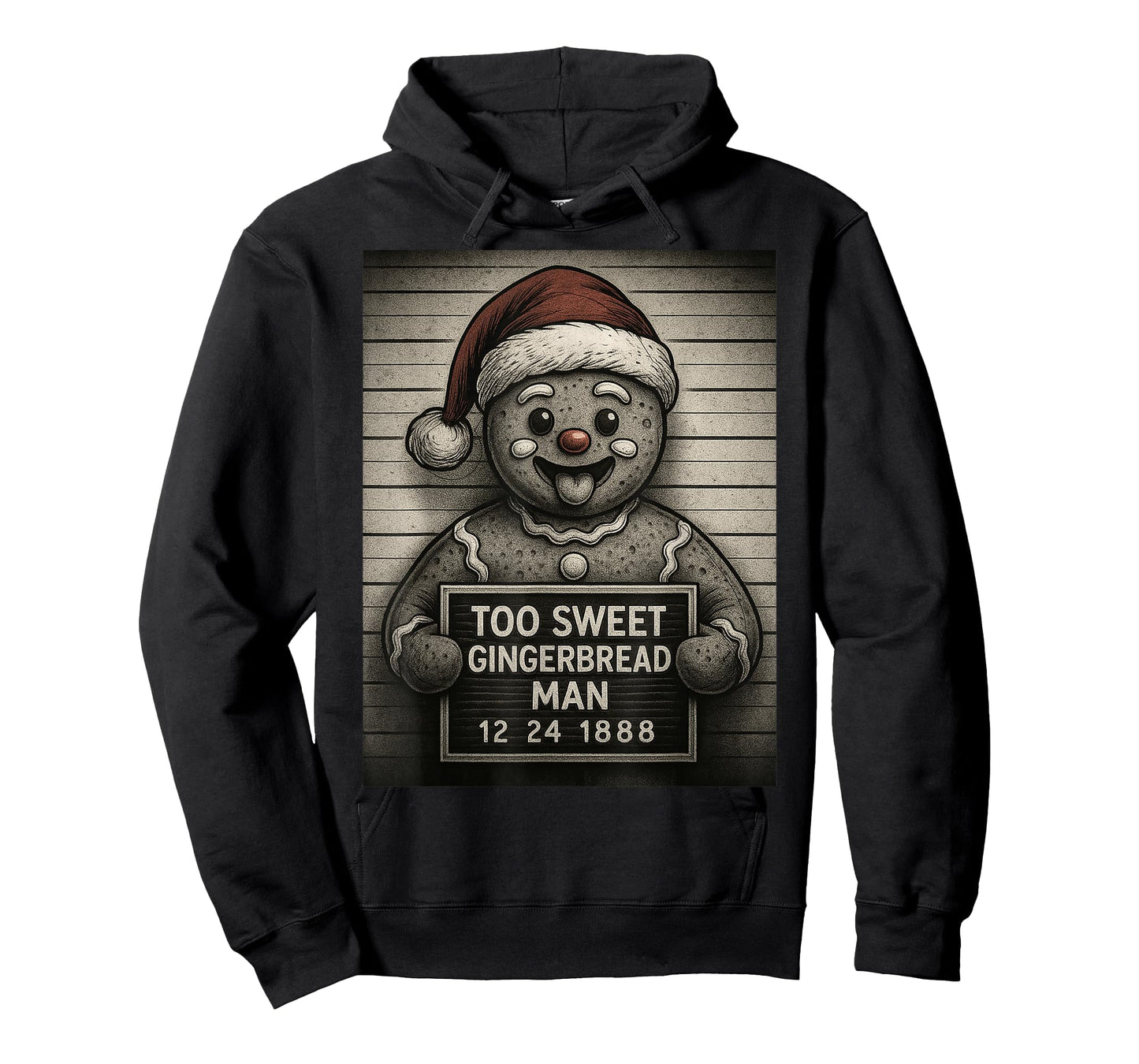 Cute Funny Gingerbread Man Mugshot Christmas Baking T-Shirt