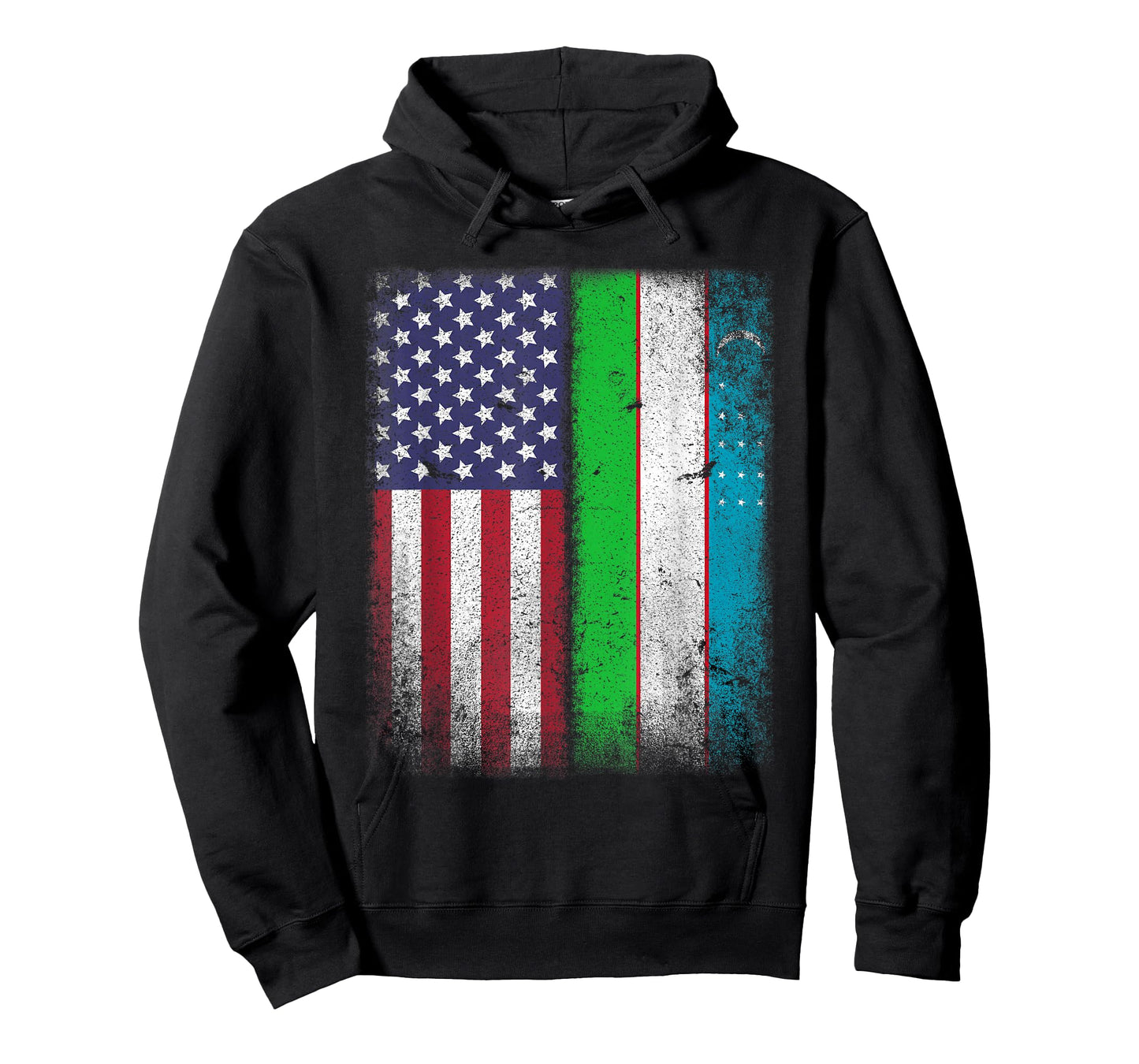 Uzbekistan Usa T-shirt Uzbek American Flag T-Shirt