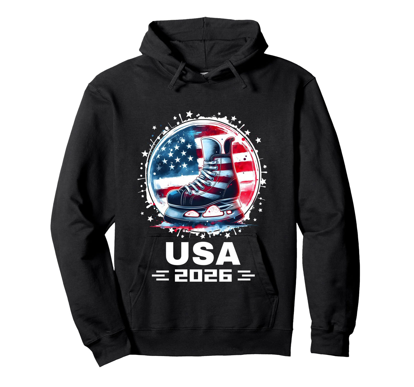 USA Team 2026 Hockey American Flag Women Men Kids Hockey Long Sleeve T-Shirt