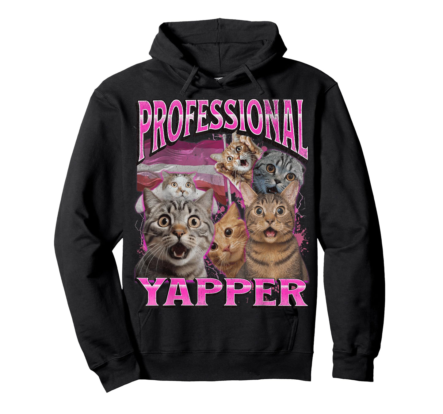 Professional Yapper Funny Cat Lesbian Gay LGBTQ Pun Bootleg T-Shirt