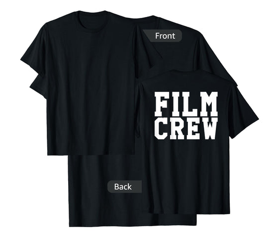 BACK ONLY Film Crew TV Camera Production Shirt