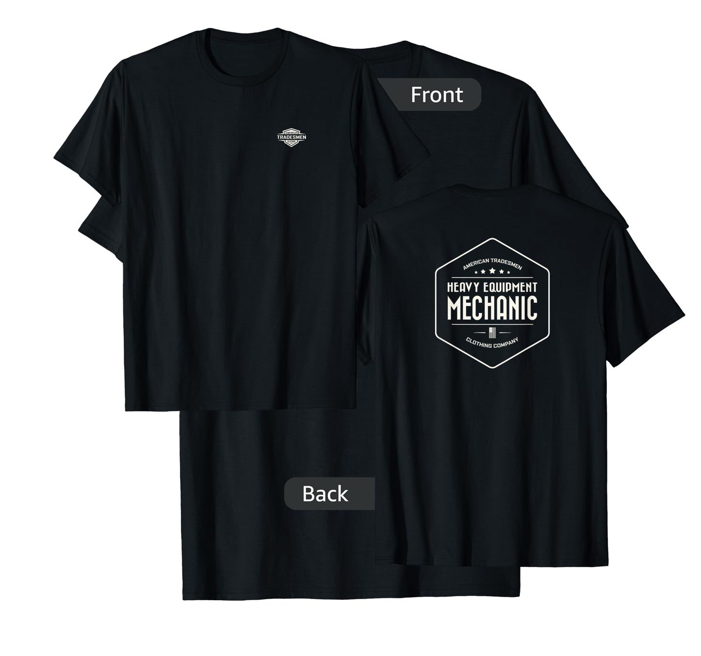 "Heavy Equipment Mechanic" T-Shirt with vintage white design