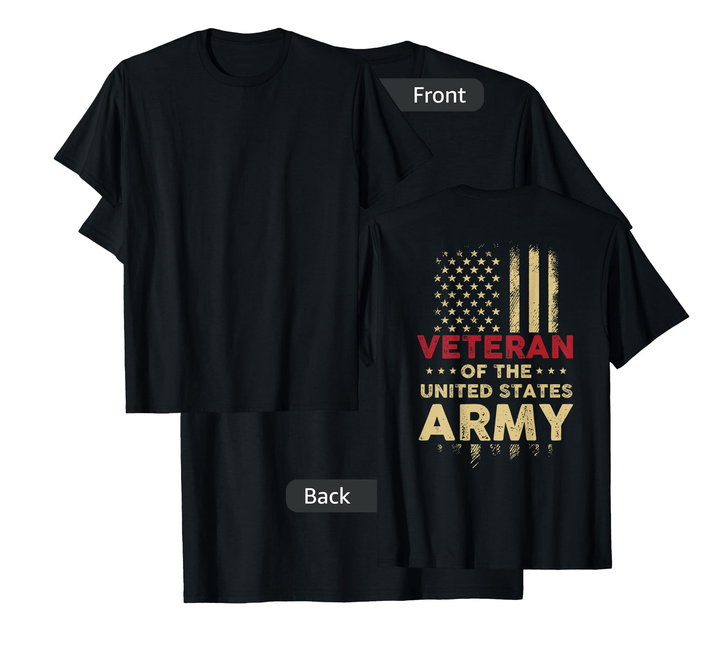 Vintage Veteran US Army Red Line USA American Flag 4th July Women Men T-Shirt