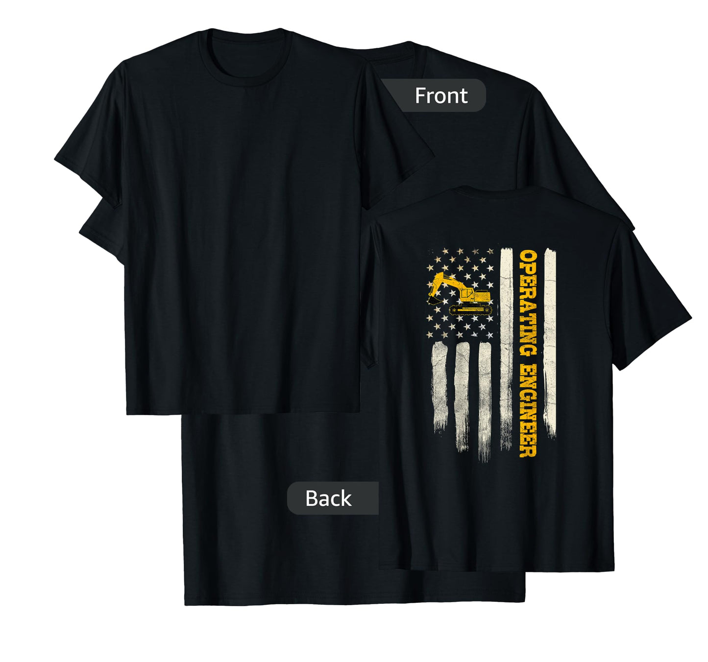 Operating Engineers Design On Back Of Clothing T-Shirt