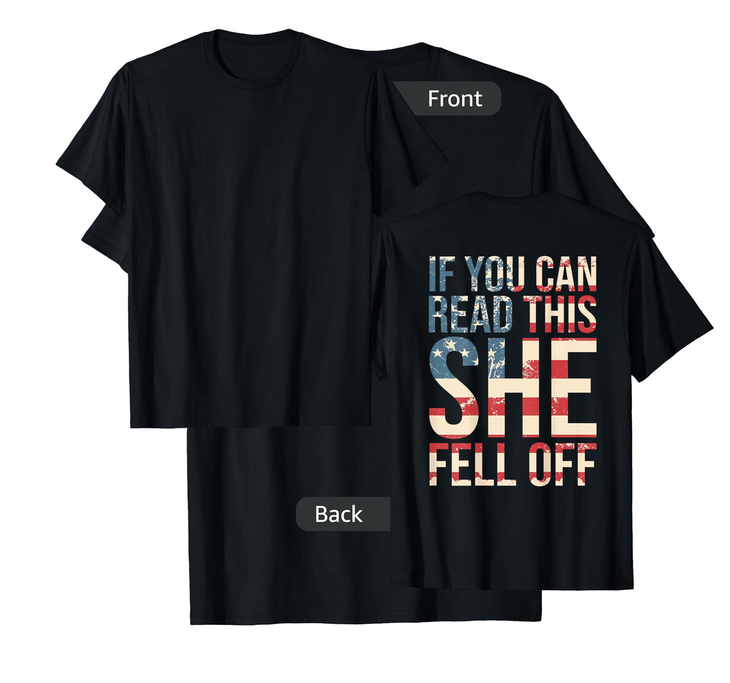 Funny If You Can Read This She Fell Off Biker Motorcycle T-Shirt