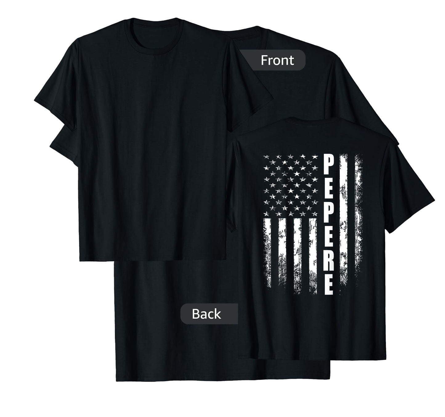 Pepere America Flag Christmas For Men Father'day T-Shirt