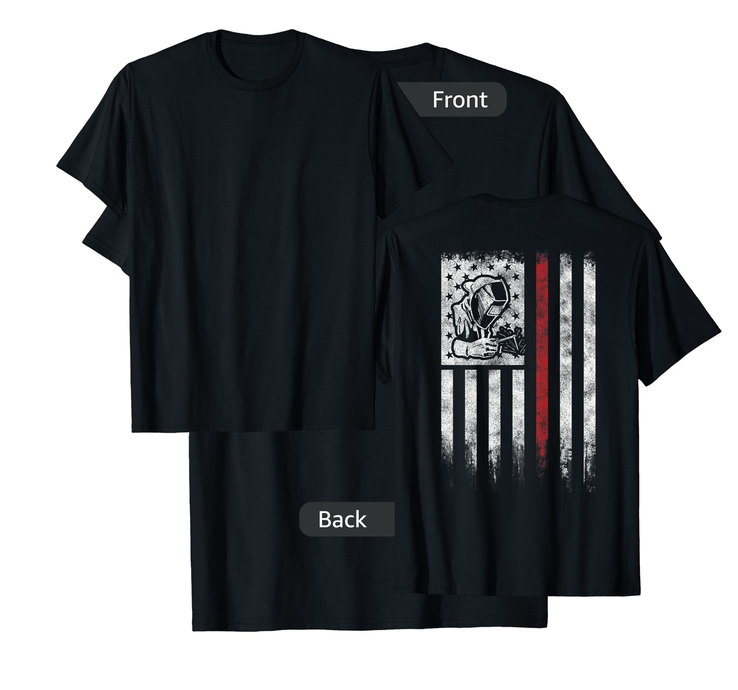 Welder Vintage USA American Flag Patriotic Welding T-Shirt