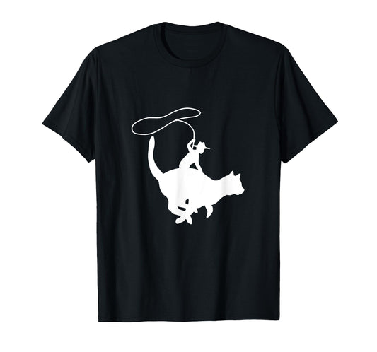 Cowboy Cat Herder on Cat T-Shirt
