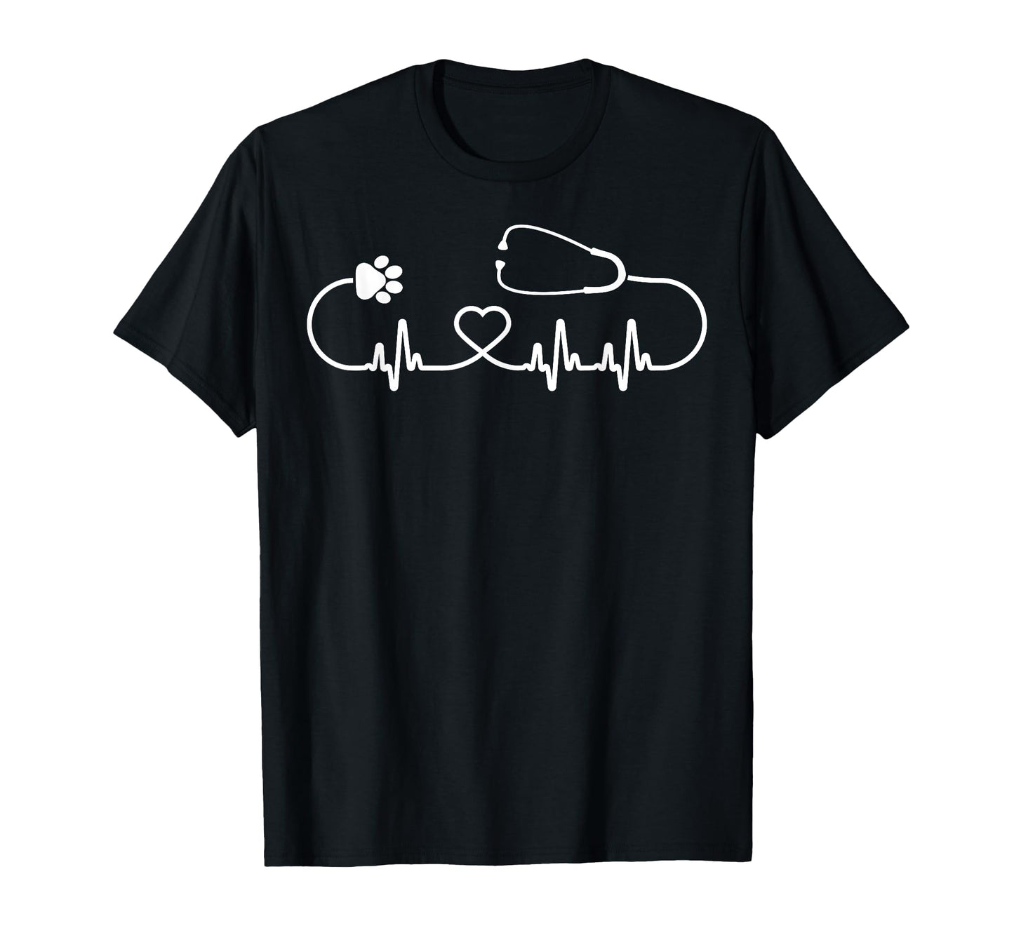 Cool Veterinarian Heartbeat | Funny Veterinary Worker Gift T-Shirt