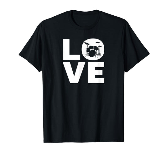 Love Drumming T-Shirt Gift for drummers