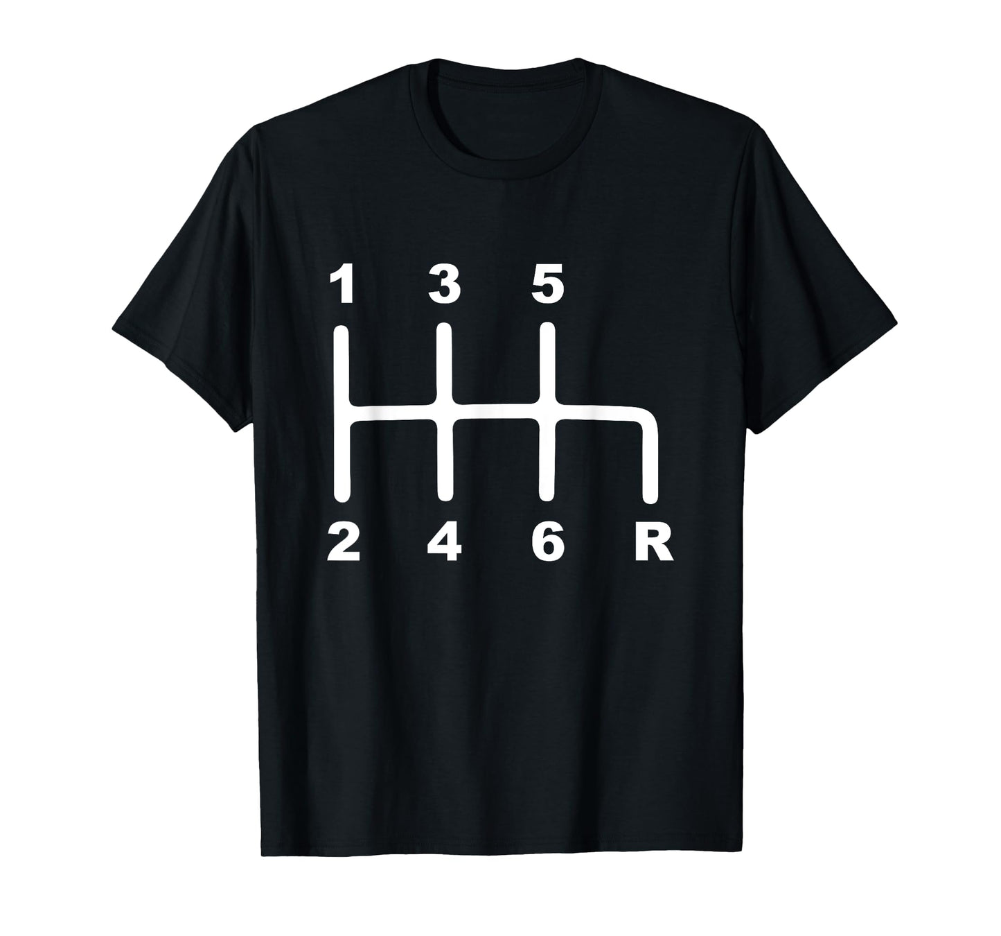 6 Speed Manual Transmission Shift Pattern Car T-Shirt
