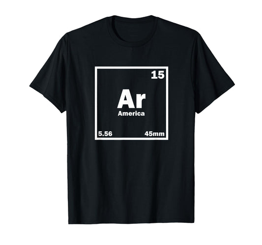 Cool America Gun Shirt - AR-15 Periodic Table Tee T-Shirt