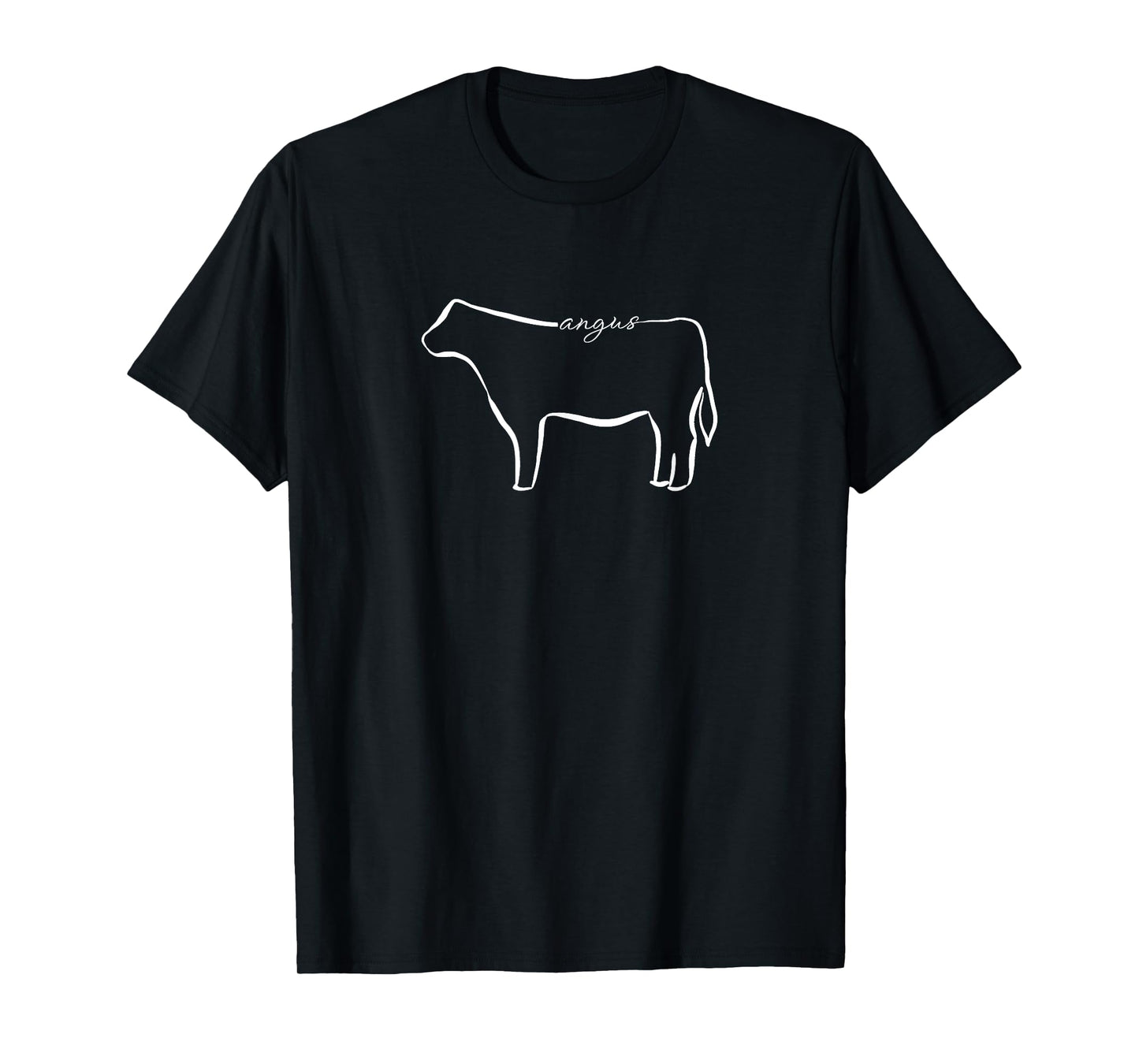 Angus Cow Line Art T-Shirt