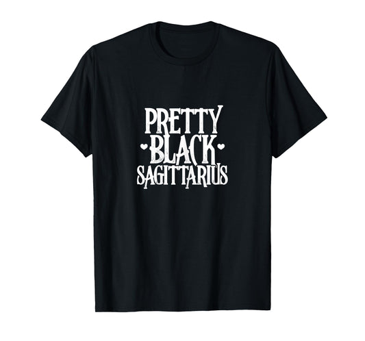 Womens Sagittarius Funny Pretty Black Sagittarius Zodiac Birthday T-Shirt
